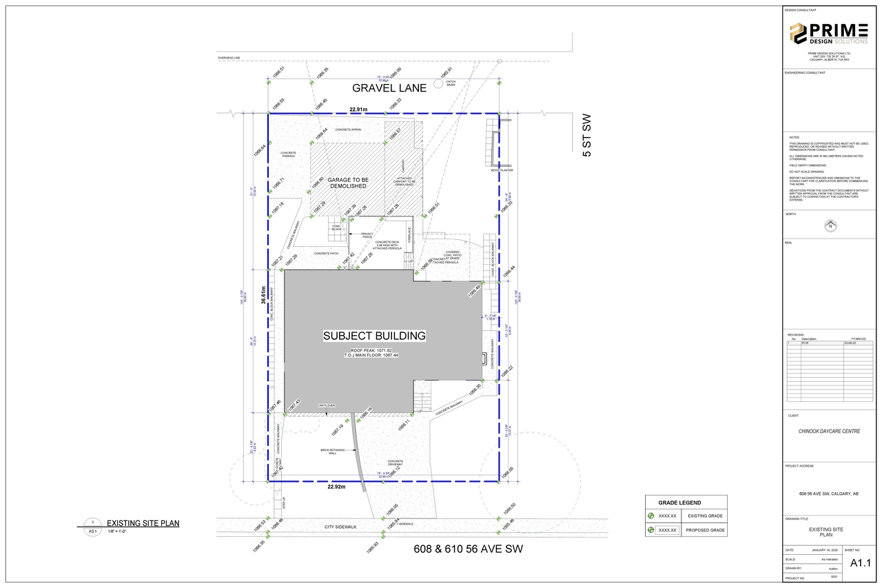 Construction site plan for project from page 1 of the file 'DP2026-02164 DMAP Plans Submitted 2026-06-29- 4MB'