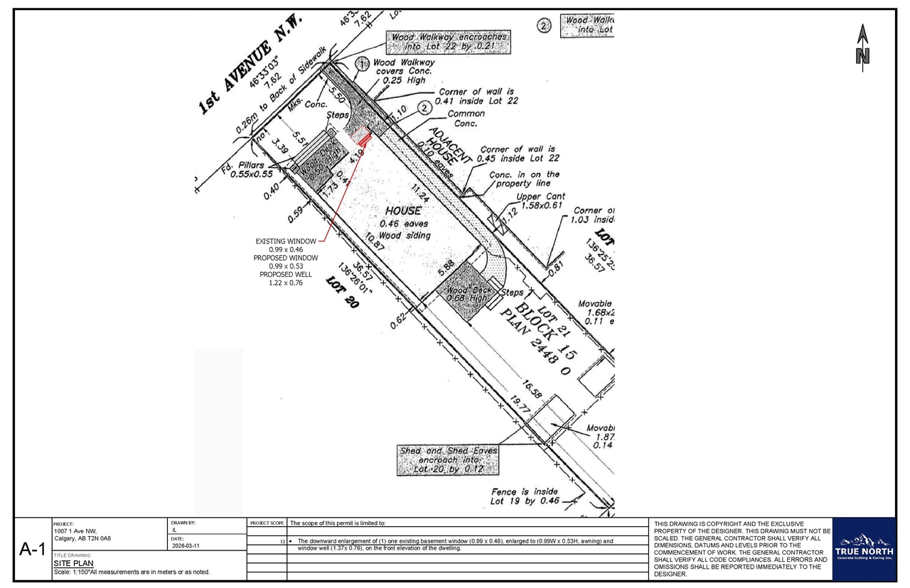 Construction site plan for project from page 1 of the file 'DP2026-02178 - DMAP Plans Submitted (1MB) 2026-04-21'