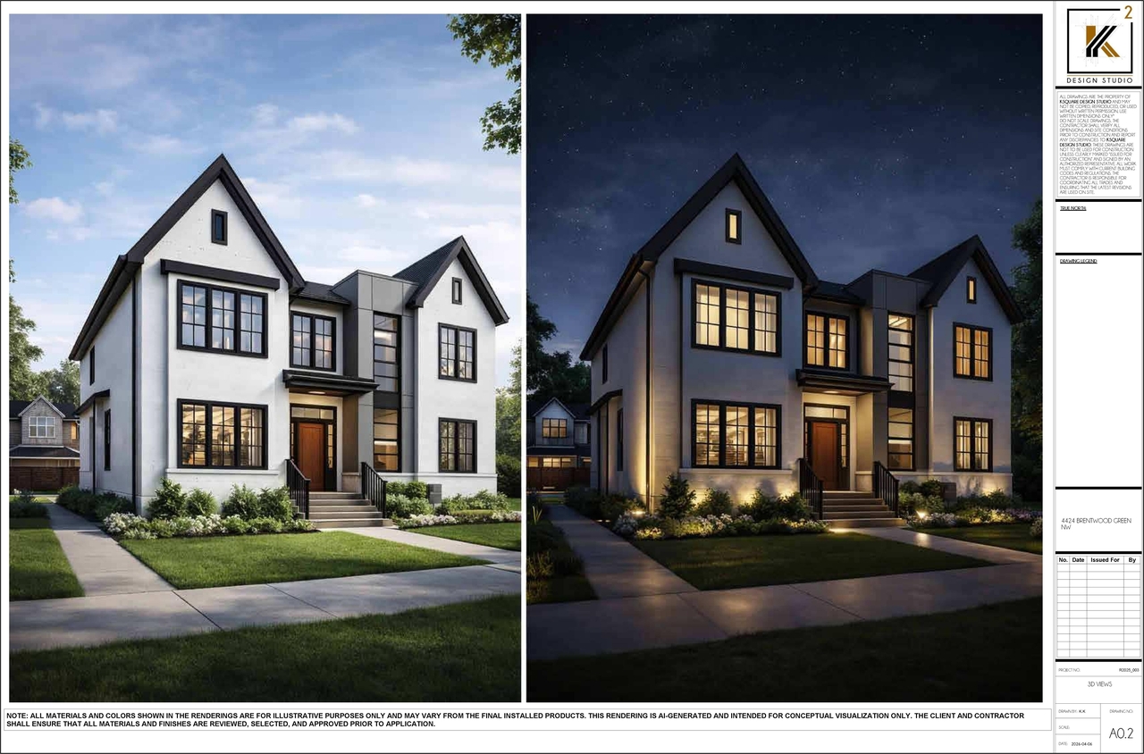Rendering of building from page 2 of the file 'DP2026-02183 DMAP Plans (Submitted) 2026-04-16 (7MB)'