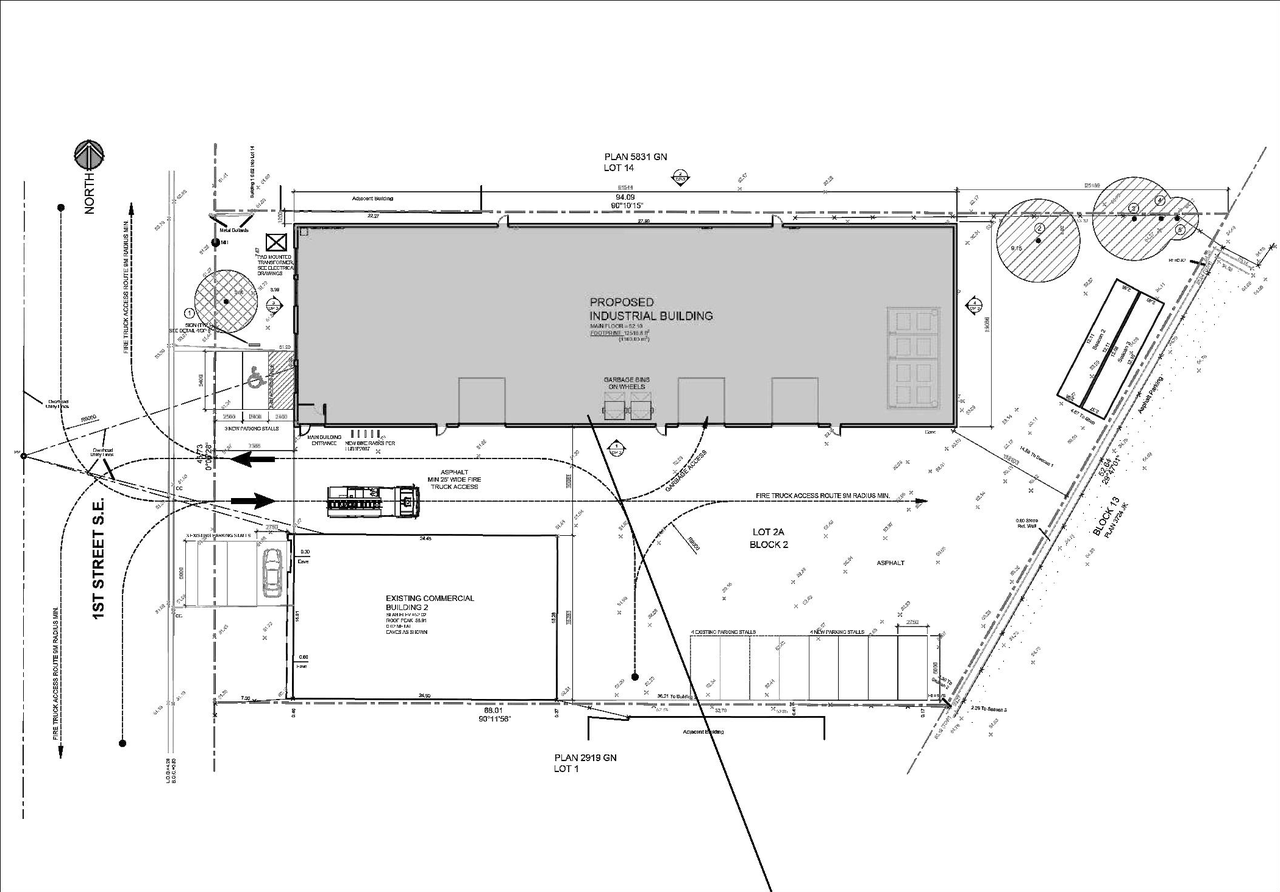 Construction site plan for project from page 1 of the file 'DP2026-02207 DMAP Plans (Submitted)2026-04-16 (2MB)'