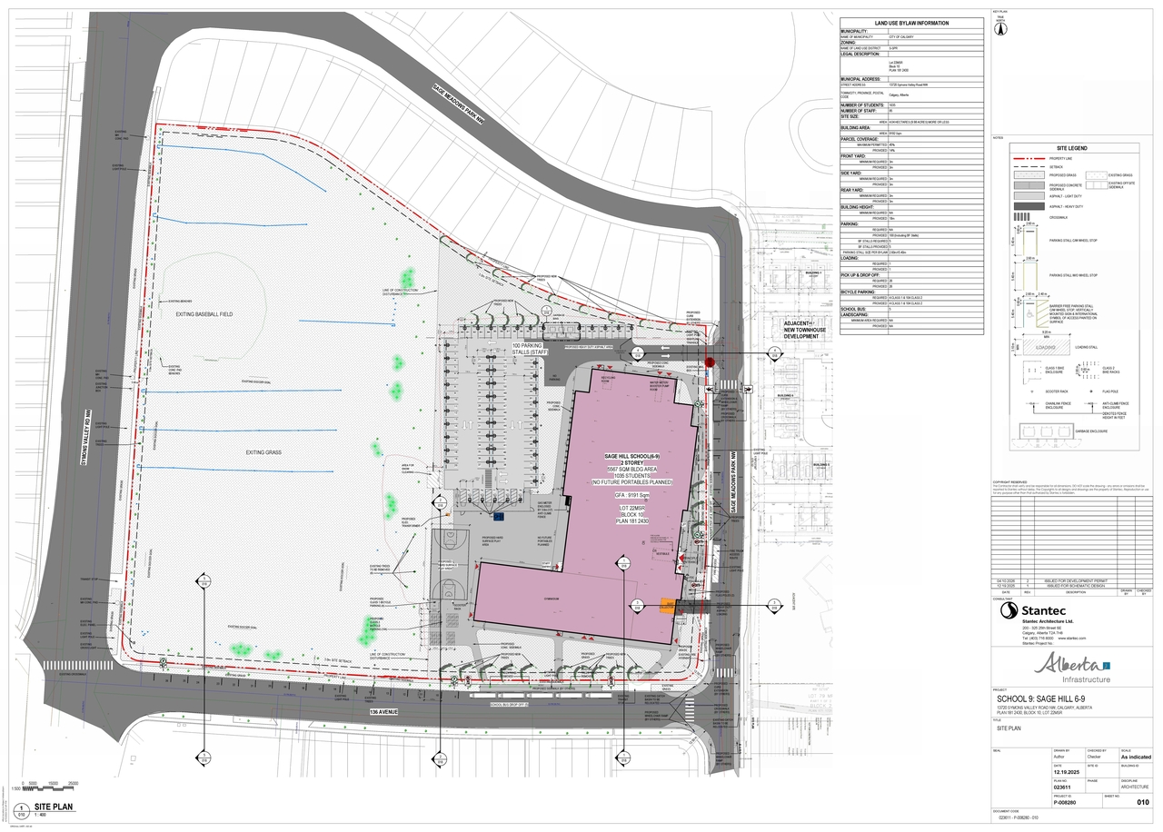 Construction site plan for project from page 2 of the file 'DP2026-02210 DMAP Plans (Submitted) 2026-04-16 (12MB)'