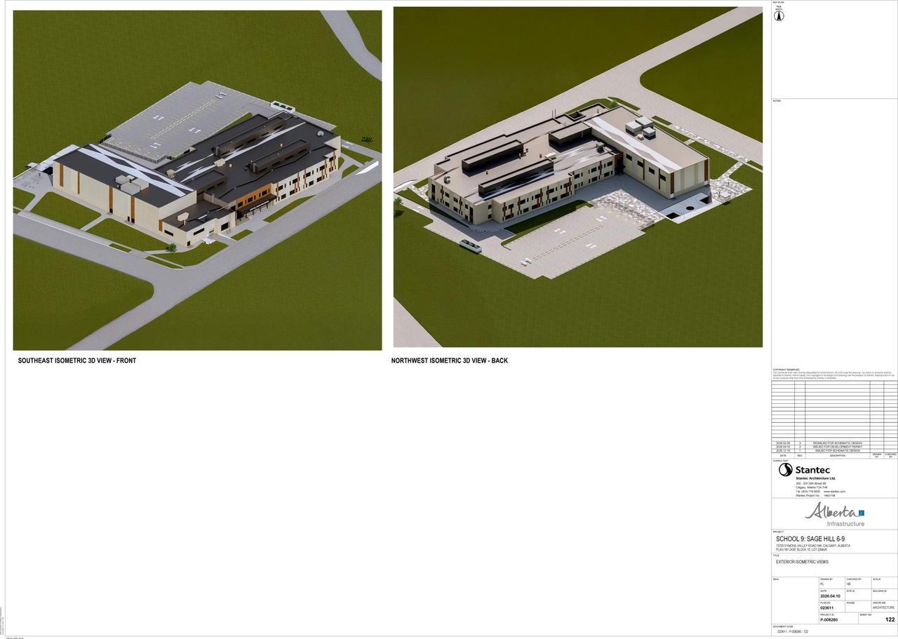Rendering of building from page 7 of the file 'DP2026-02210 DMAP Plans (Submitted) 2026-04-16 (12MB)'