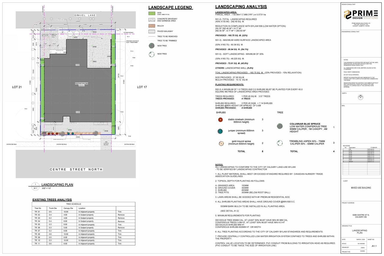 Construction site plan for project from page 6 of the file 'DP2026-02223 DMAP Plans Submitted (3MB) 2026-07-22'