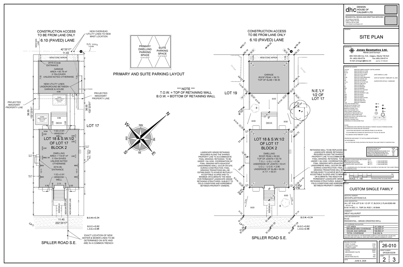 Construction site plan for project from page 6 of the file 'DP2026-02238 DMAP Plans (Amended) 2026-06-07 (2MB)'