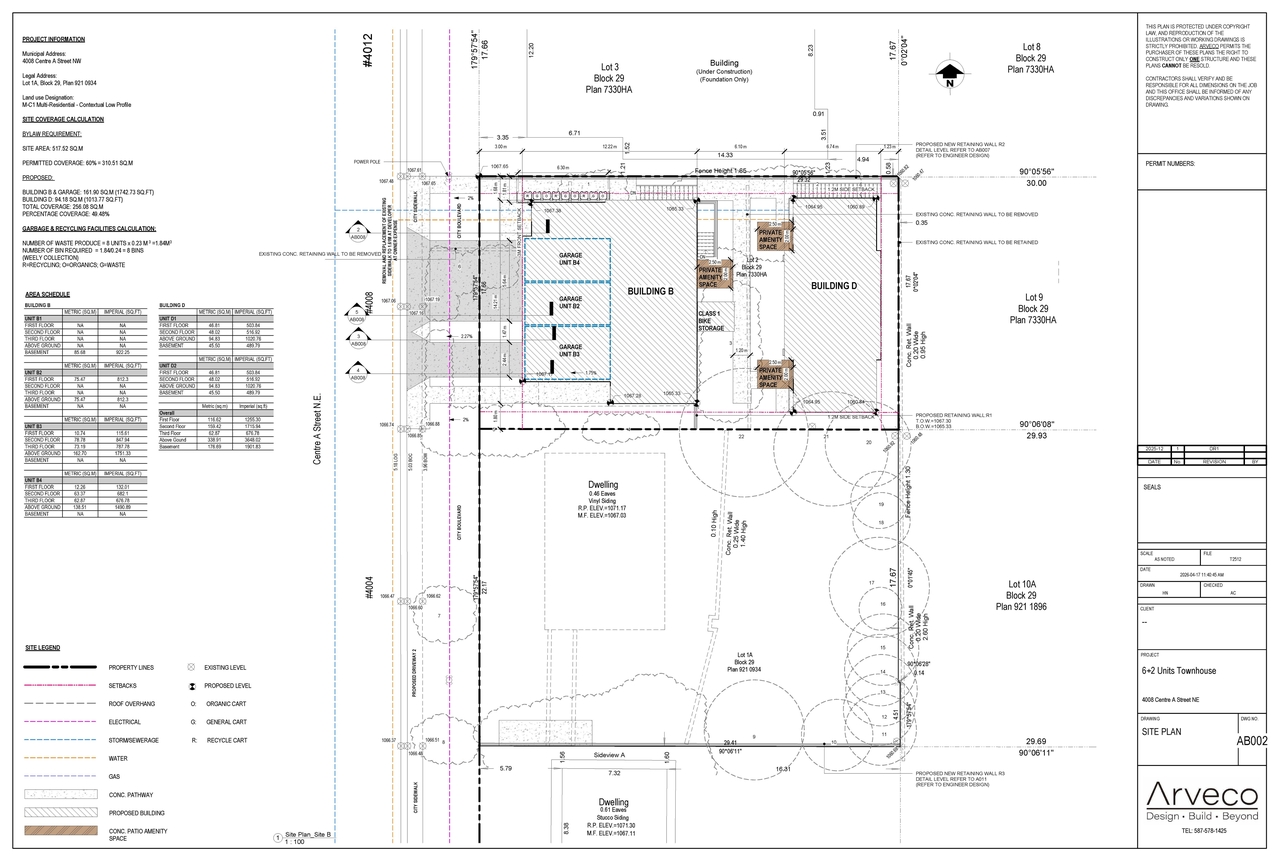 Construction site plan for project from page 2 of the file 'DP2026-02247 DMAP Plans (Submitted) 2026-04-18 (4MB)'