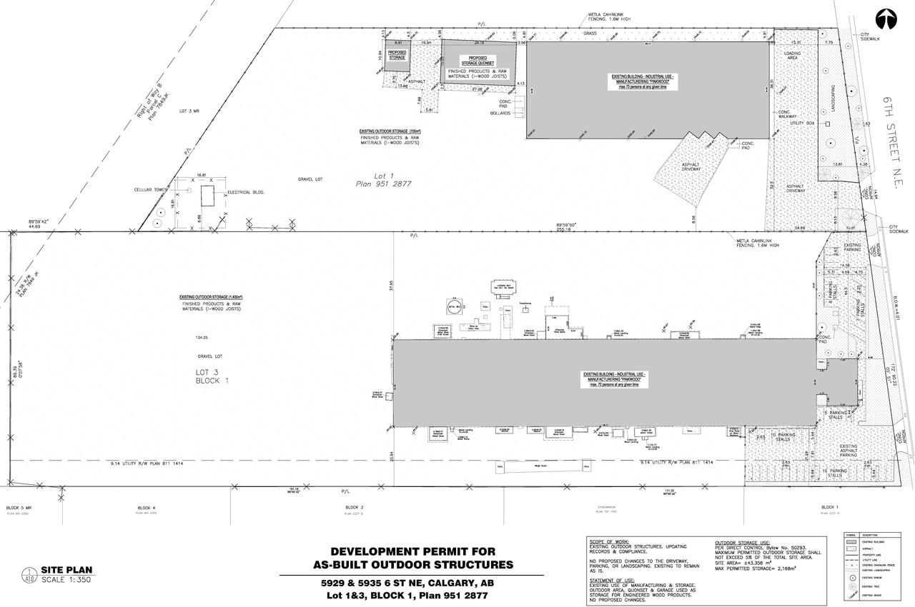 Construction site plan for project from page 1 of the file 'DP2026-02257 - DMAP Plans (Submitted) 2026-07-31 (1MB)'
