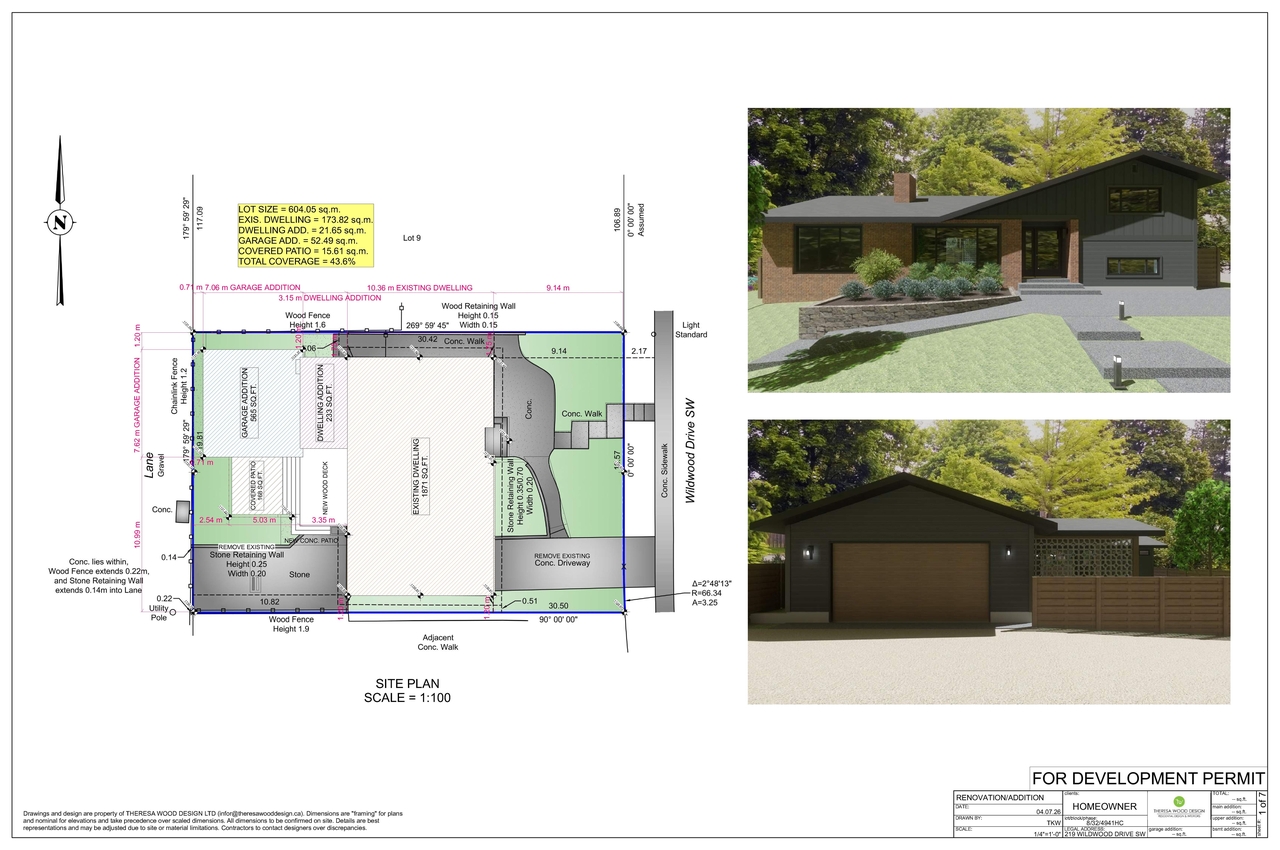 Construction site plan for project from page 1 of the file 'DP2026-02267 DMAP Plans (Submitted) 2026-04-20 (1MB)'