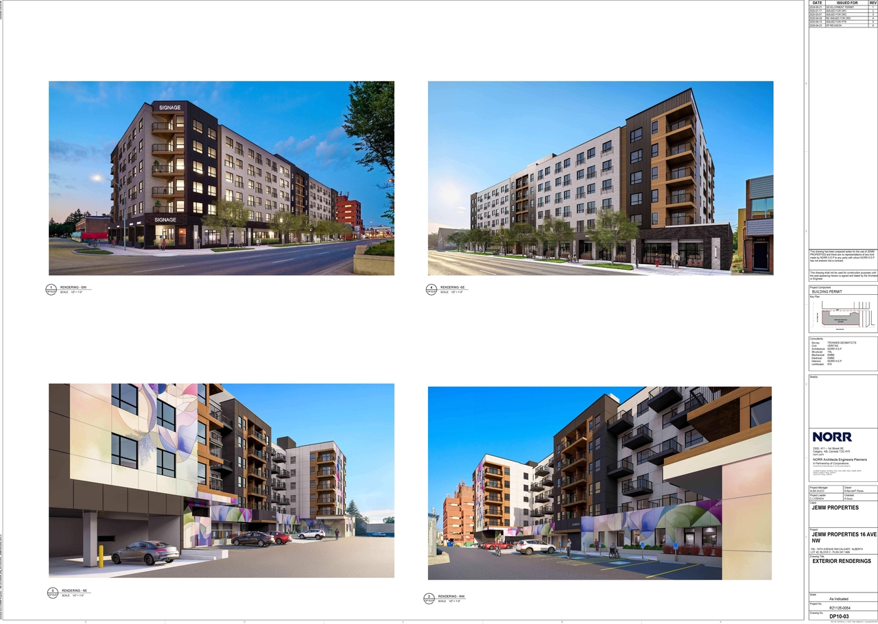 Rendering of building from page 4 of the file 'DP2026-02330 DMAP Plans Amended (15MB) 2026-07-28'