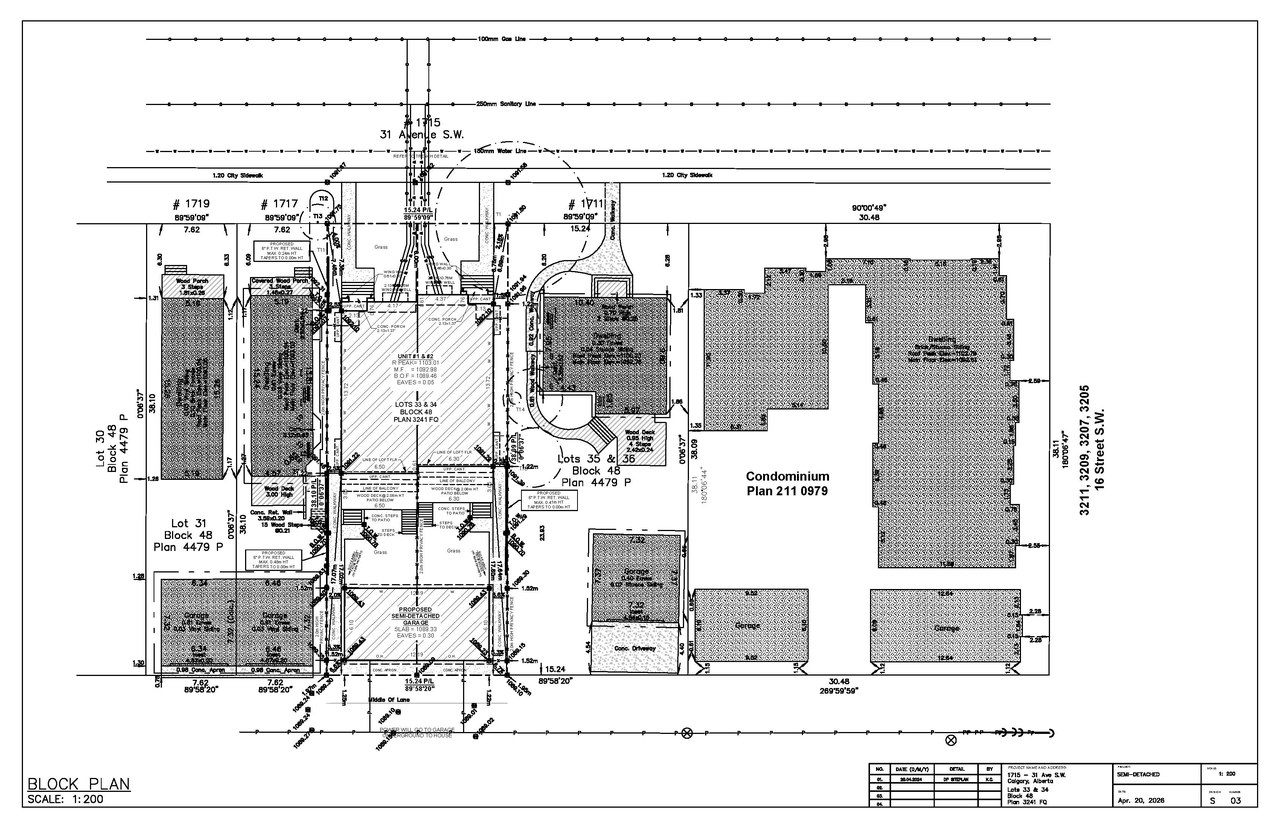 Construction site plan for project from page 4 of the file 'DP2026-02335 DMAP Plans Submitted (3MB) 2026-04-20'