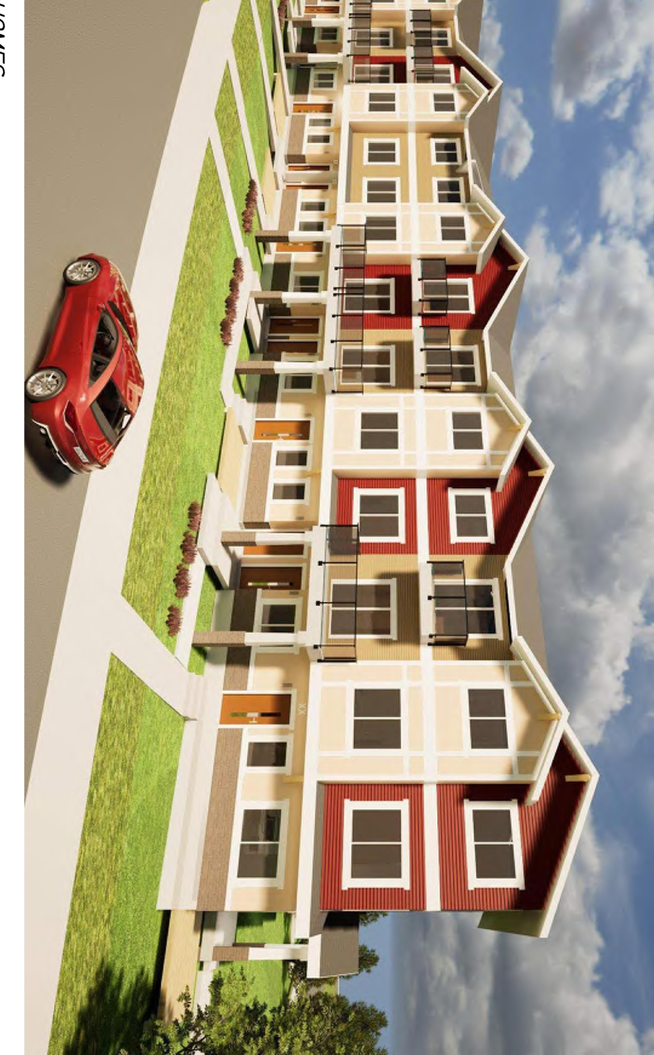 Rendering of building from page 1 of the file 'DP2026-02343 DMAP Plans (Submitted) 2026-09-25 (13MB)'