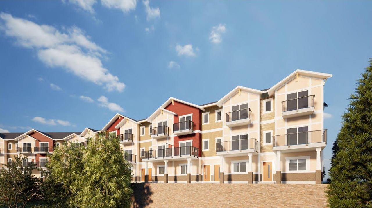 Rendering of building from page 2 of the file 'DP2026-02343 DMAP Plans (Submitted) 2026-09-25 (13MB)'