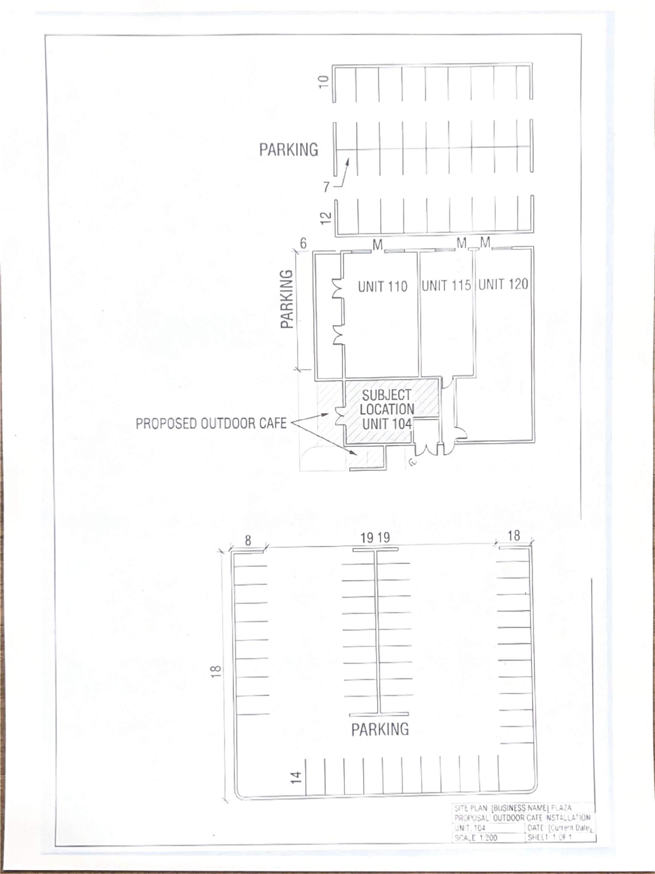 Construction site plan for project from page 4 of the file 'DP2026-02355-DMAP Plans Amended 2026-07-15 1MB'