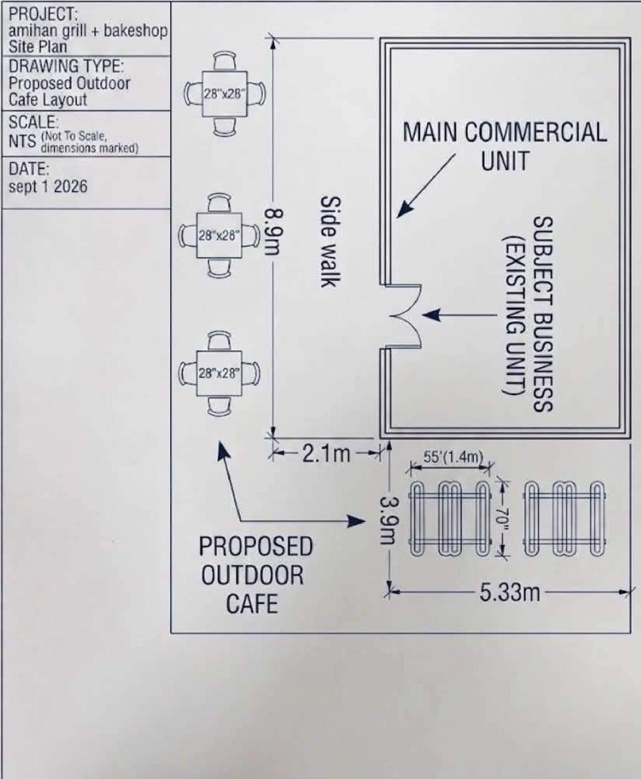 Construction site plan for project from page 3 of the file 'DP2026-02355 - DMAP DECISION RENDERED (1MB) 2026-09-03'