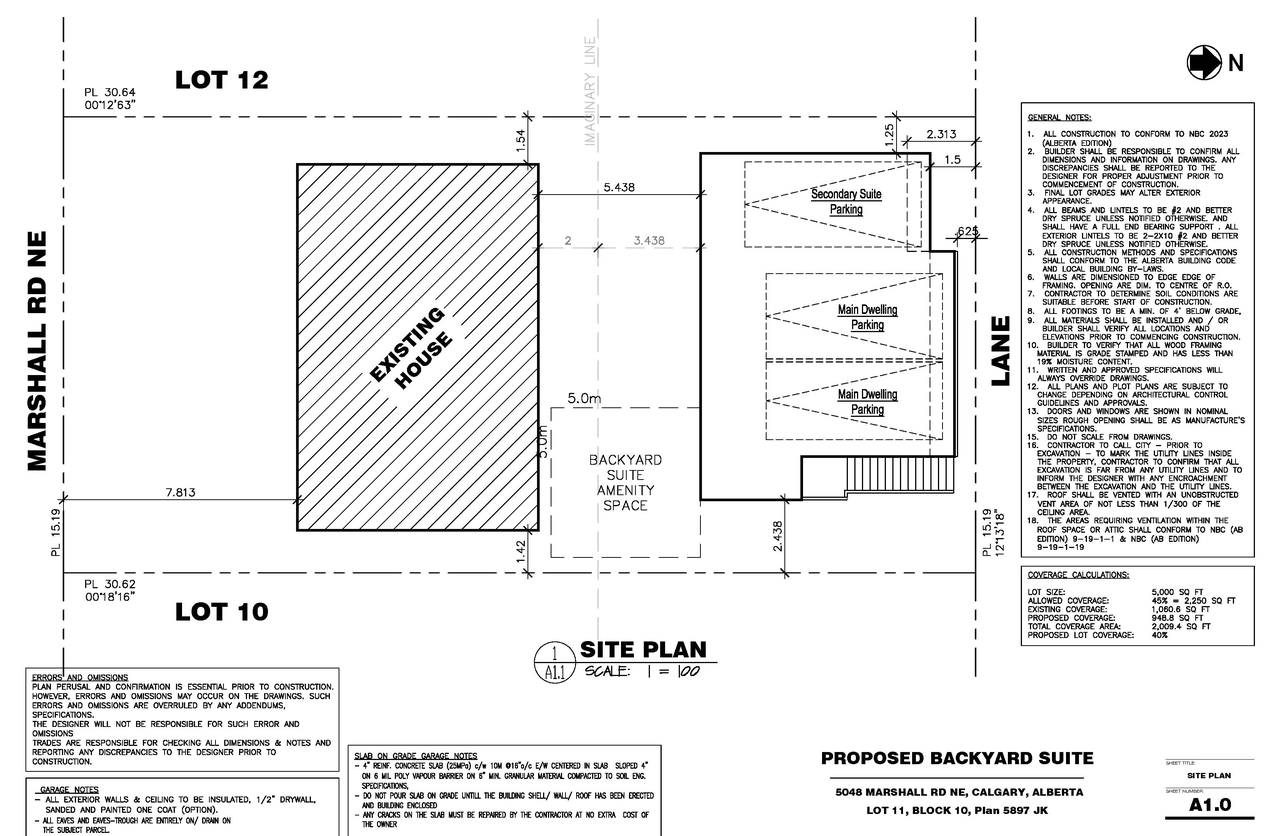 Construction site plan for project from page 1 of the file 'DP2026-02470 DMAP Plans (Submitted) (2MB) 2026-04-28'