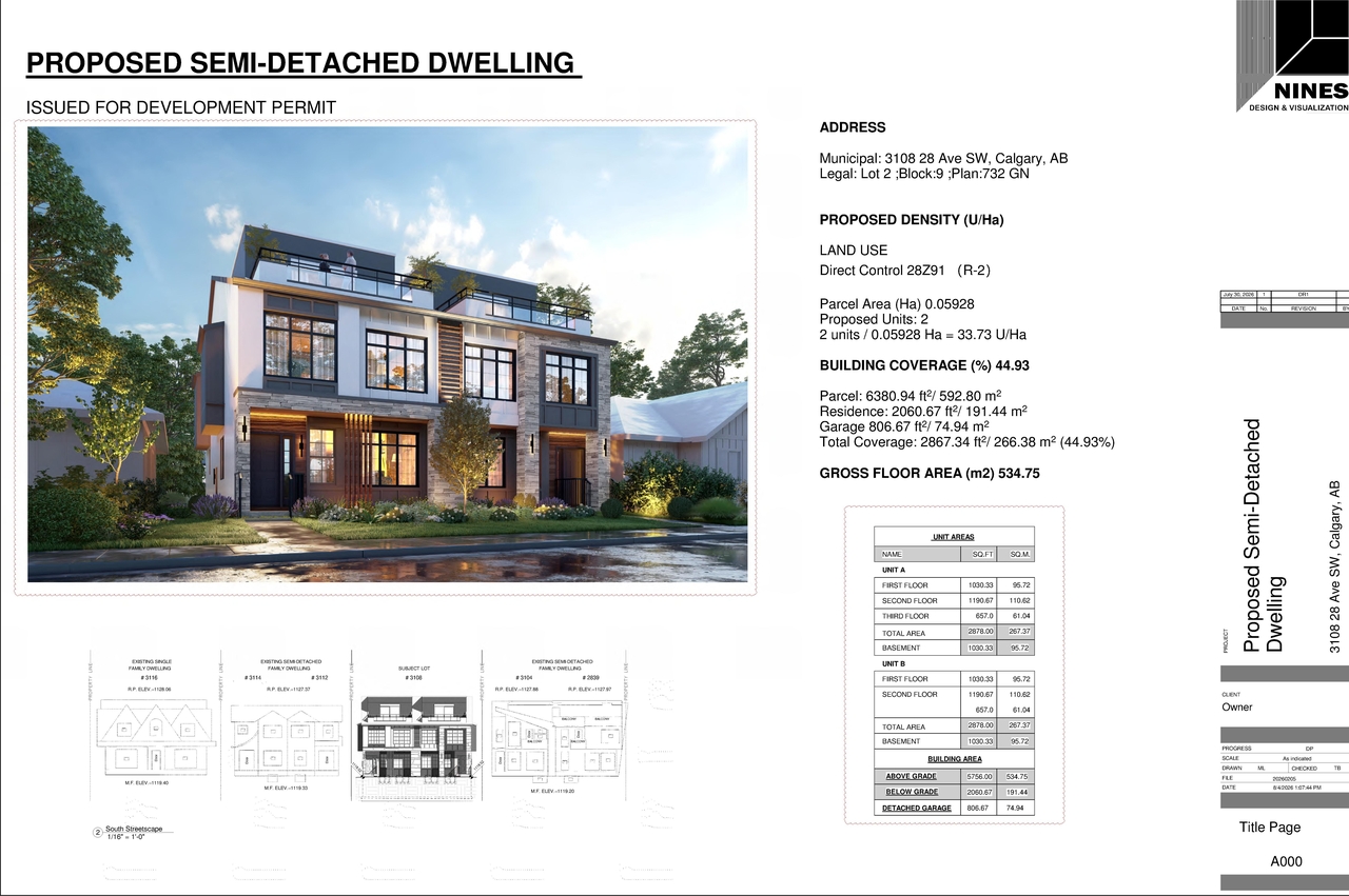 Rendering of building from page 2 of the file 'DP2026-02474 - DMAP Plans (amended) 2026-08-04 (2MB)'