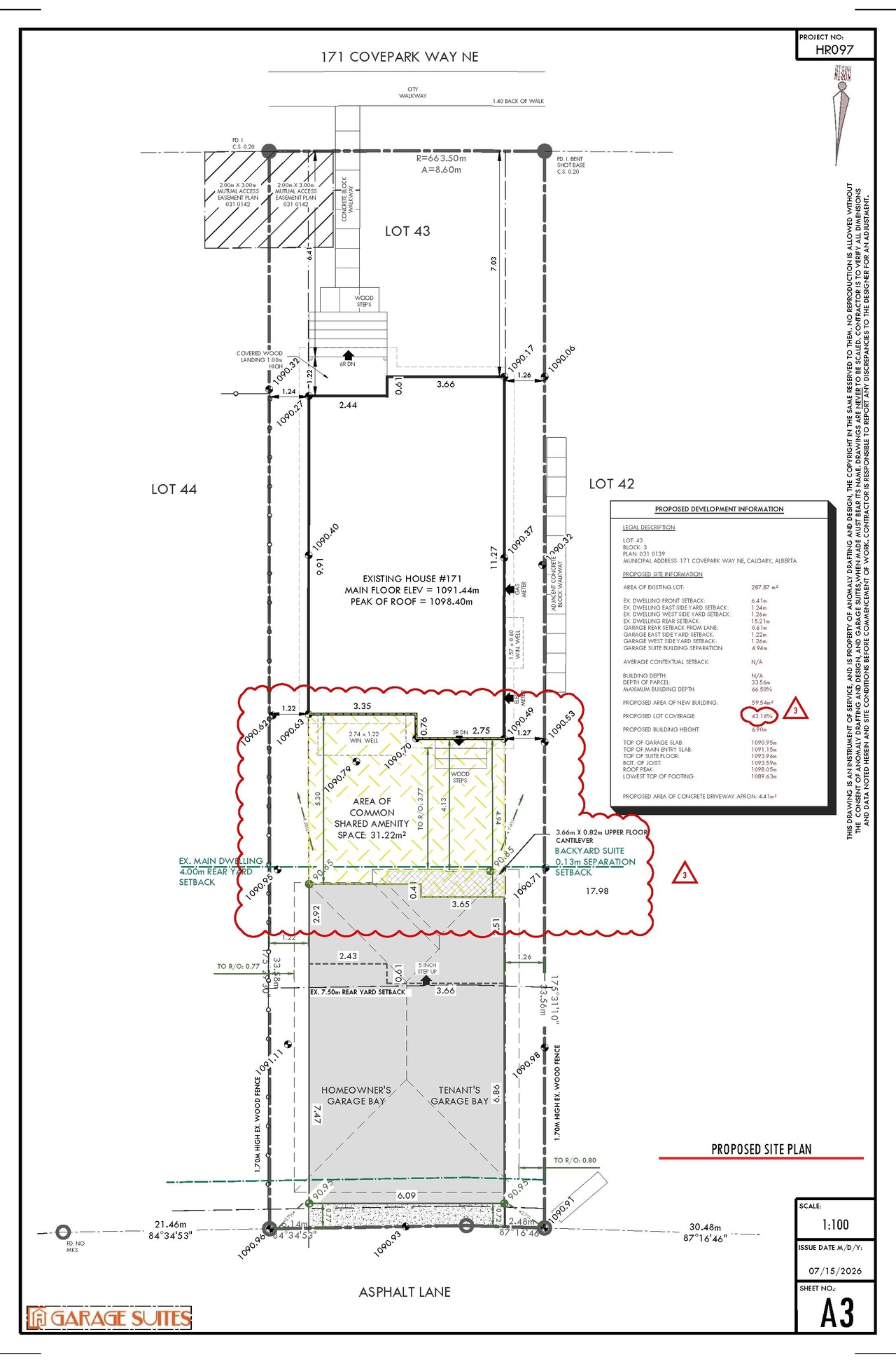 Construction site plan for project from page 4 of the file 'DP2026-02517 - DMAP Plans Amended (1MB) 2026-07-15'