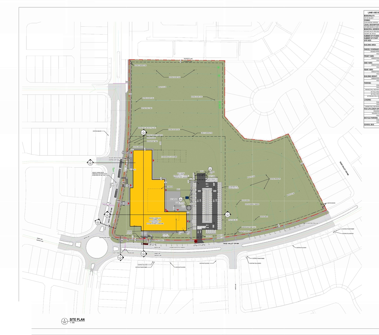 Construction site plan for project from page 2 of the file 'DP2026-02542 DMAP Plans (Submitted) 2026-05-01 (11MB)'