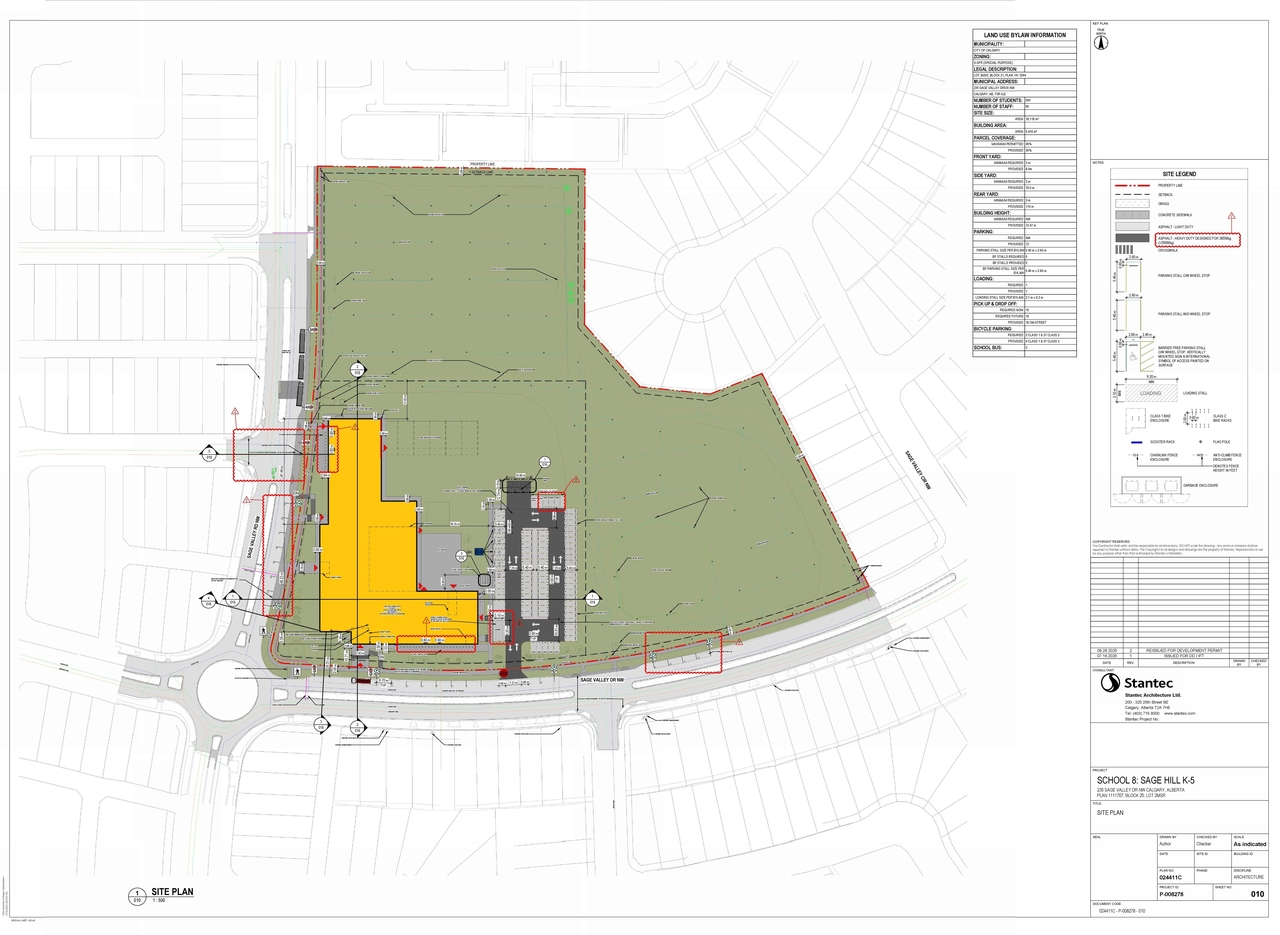 Construction site plan for project from page 2 of the file 'DP2026-02542 DMAP Plans (Amended) 2026-09-21 (16MB)'