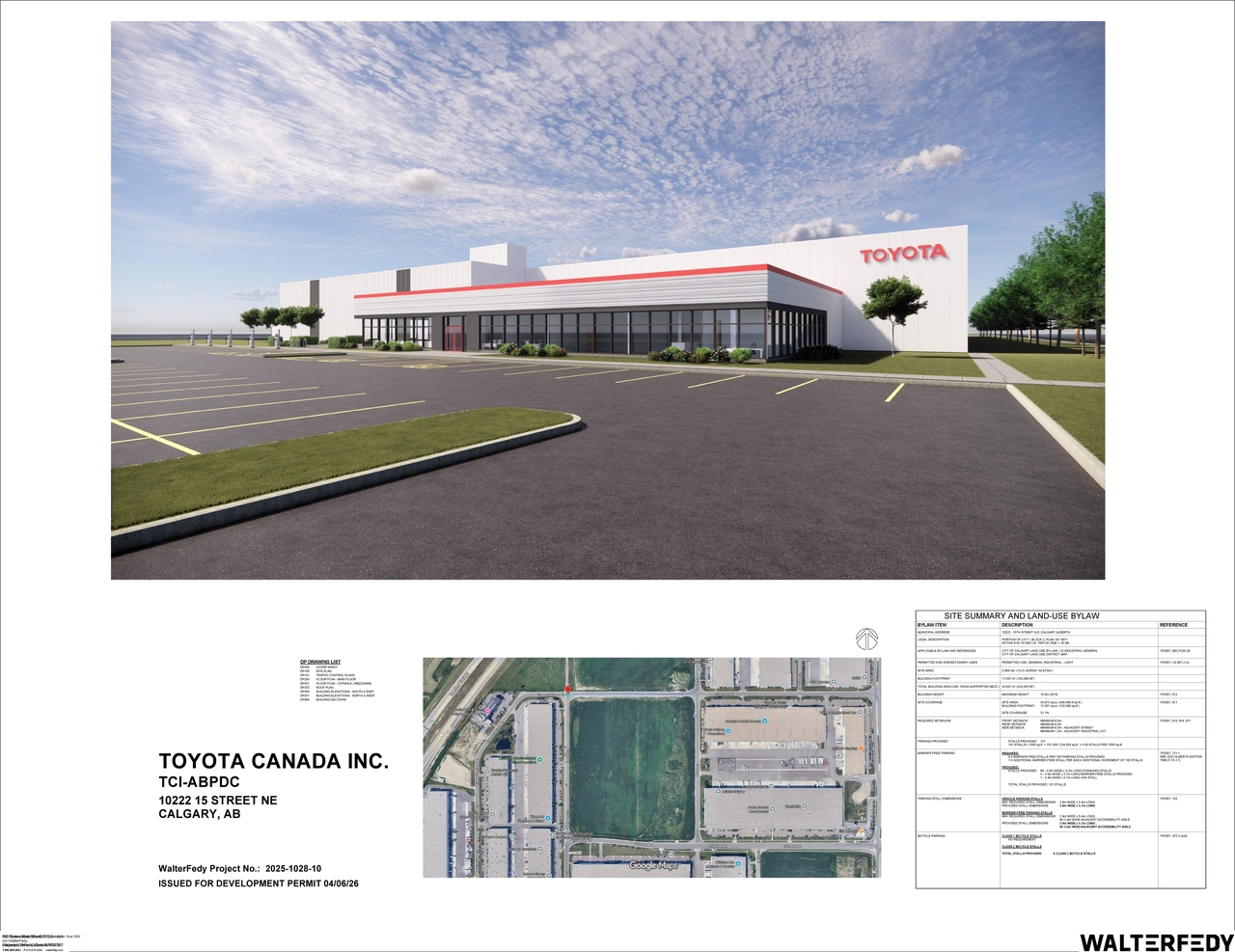 Rendering of building from page 1 of the file 'DP2026-02547 DMAP Plans Submitted (9MB) 2026-05-01'