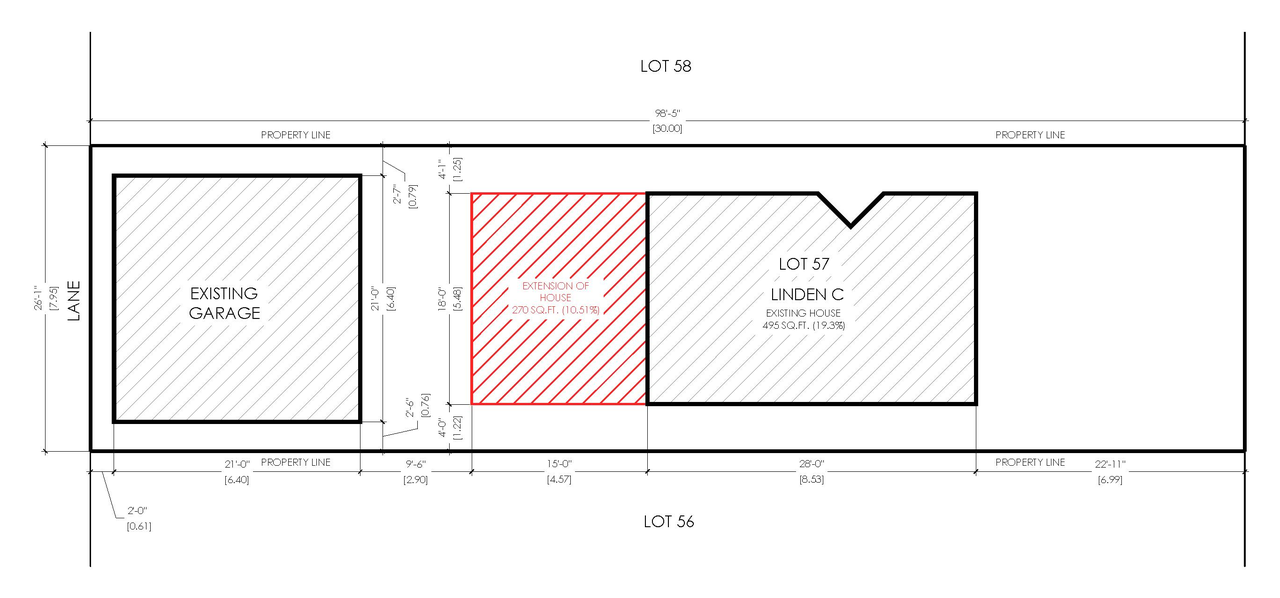 Construction site plan for project from page 1 of the file 'DP2026-02582 DMAP Plans (Submitted) 2026-05-04 (2MB)'