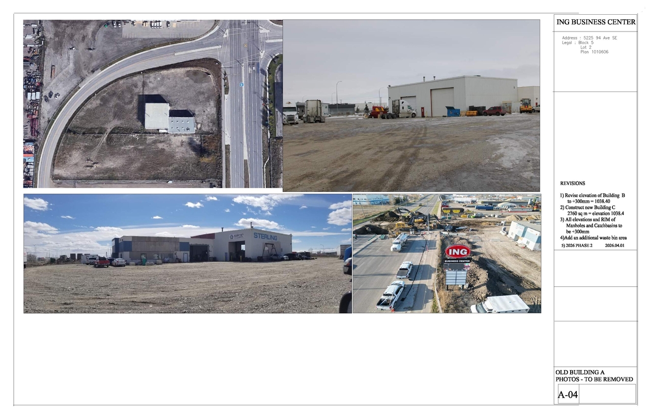 Construction site plan for project from page 4 of the file 'DP2026-02584 DMAP Plans Submitted (8MB) 2026-05-04'