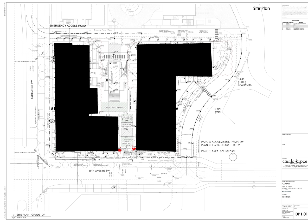 Construction site plan for project from page 5 of the file 'DP2026-02596 DMAP Plans Submitted (12MB) 2026-05-04'