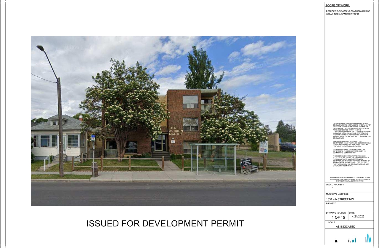 Rendering of building from page 1 of the file 'DP2026-02600 DMAP Plans (Submitted) 2026-05-28 (3MB)'