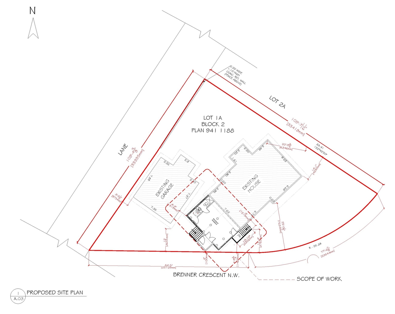 Construction site plan for project from page 2 of the file 'DP2026-02613 DMAP Plans (Submitted)2026-05-04 (1MB)'