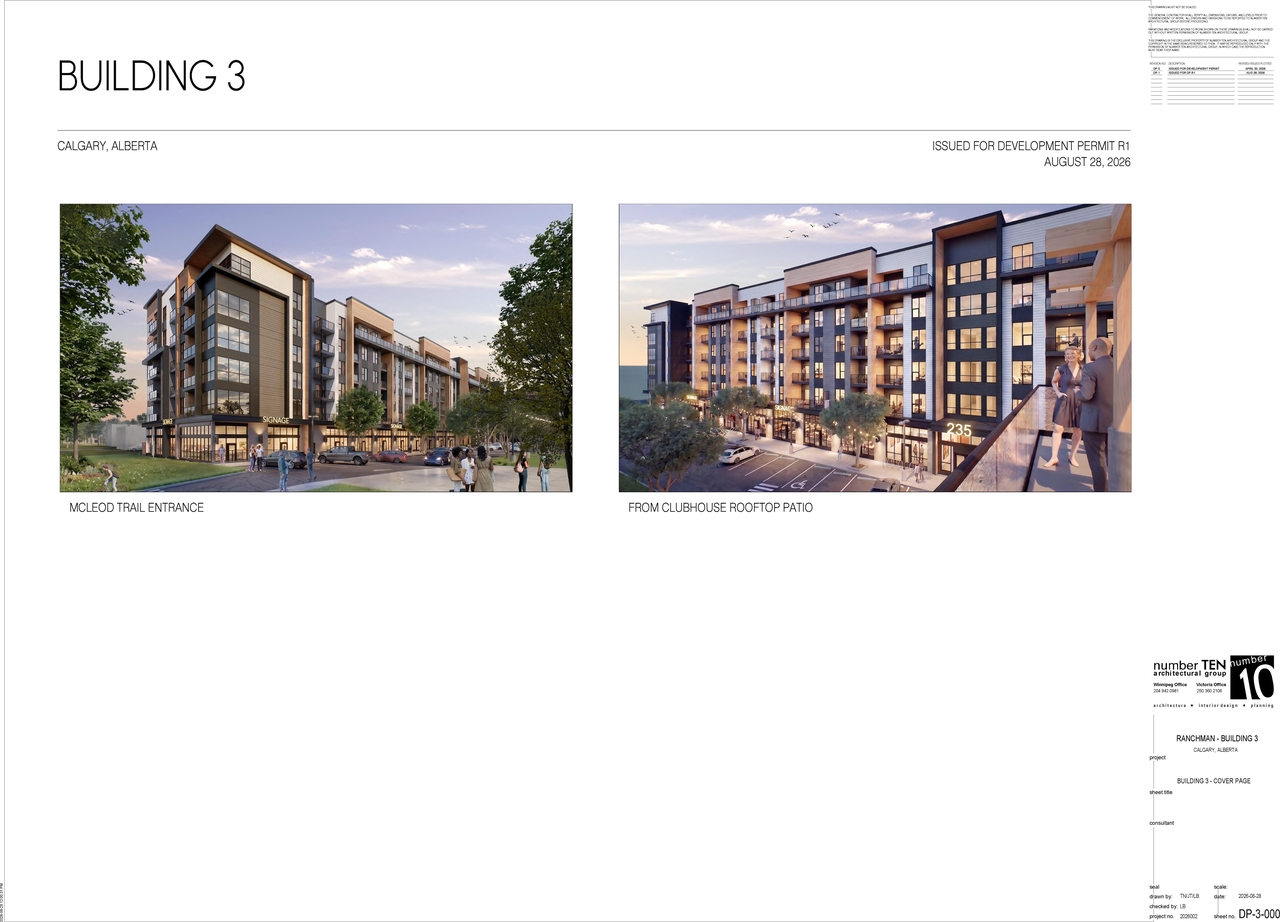 Rendering of building from page 12 of the file 'DP2026-02619 DMAP Plans (Amended) 2026-09-04 (16MB)'