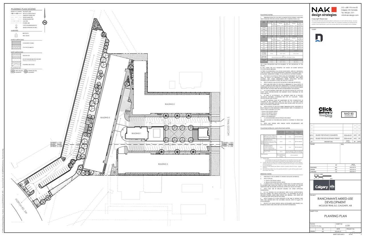 Construction site plan for project from page 3 of the file 'DP2026-02619 DMAP Plans (Submitted) 2026-05-26 (18MB)'