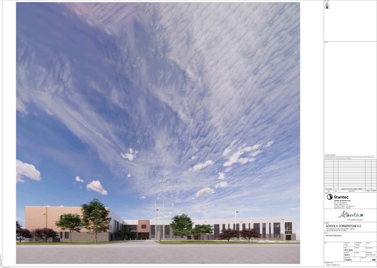 Rendering of building from page 5 of the file 'DP2026-02622 DMAP Plans (Submitted) 2026-06-11 (6MB)'