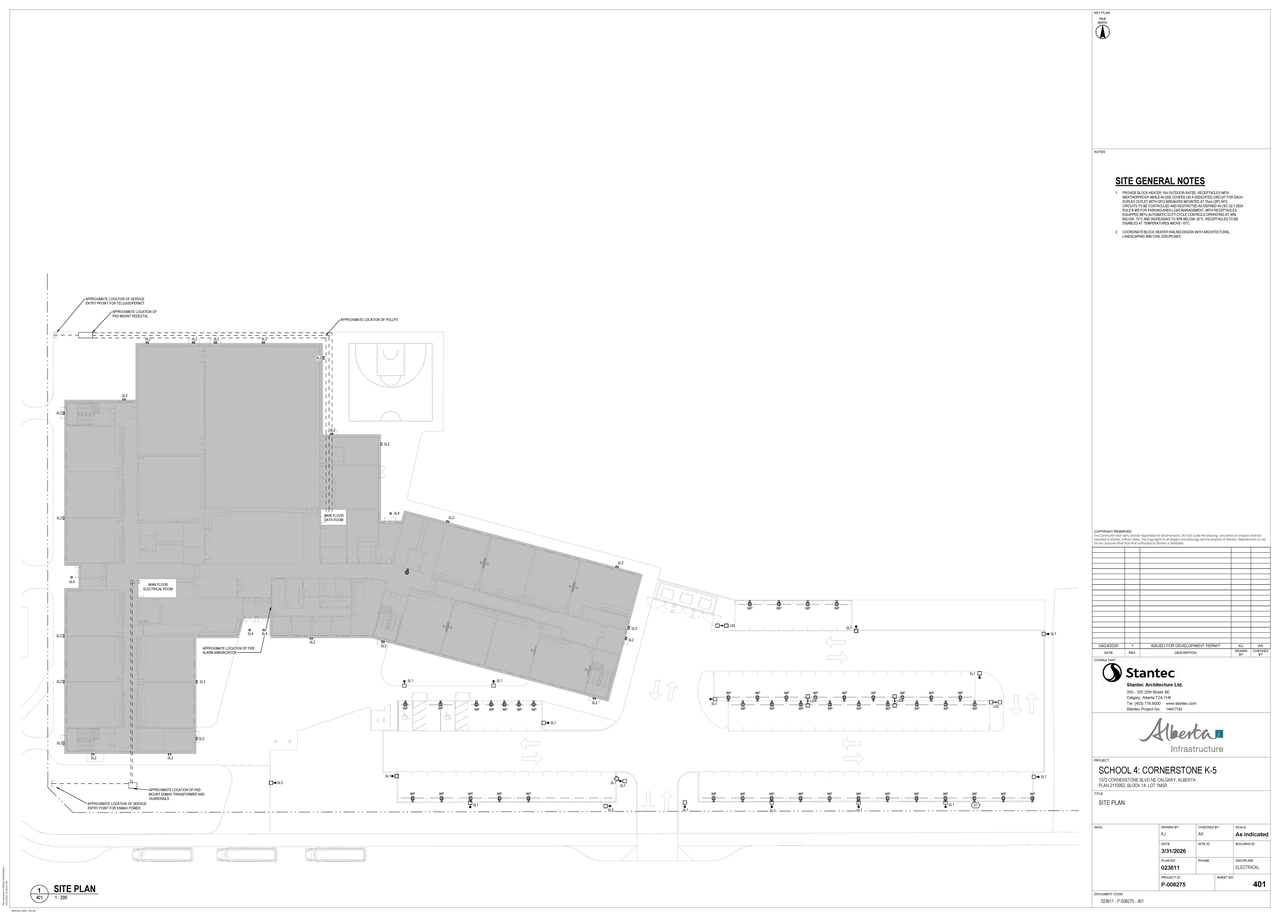 Construction site plan for project from page 6 of the file 'DP2026-02622 DMAP Plans (Submitted) 2026-06-11 (6MB)'