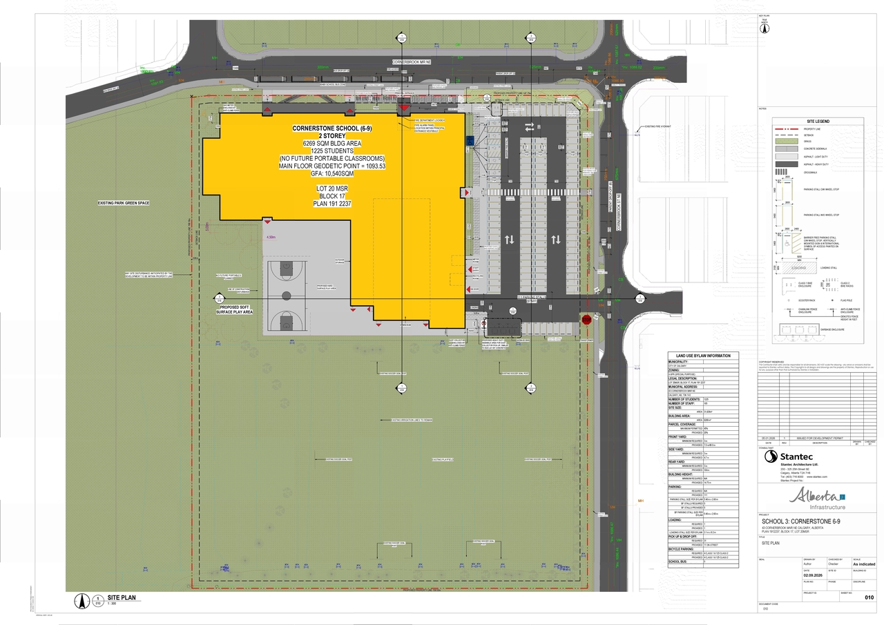 Construction site plan for project from page 2 of the file 'DP2026-02623 DMAP Plans (Submitted) 2026-05-05 (10MB)'