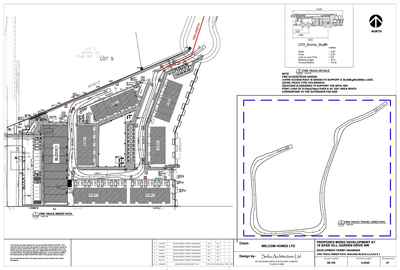 Construction site plan for project from page 2 of the file 'DP2026-02632 - DMAP Plans (amended) 2026-08-12 (20MB)'