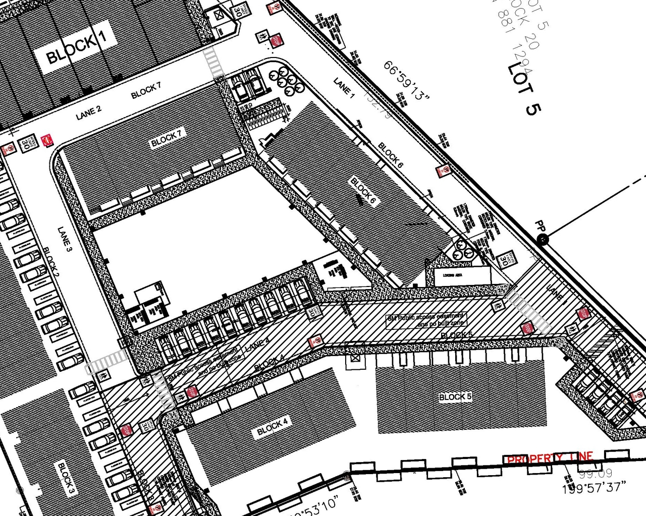 Construction site plan for project from page 3 of the file 'DP2026-02632 - DMAP Plans (amended) 2026-08-12 (20MB)'