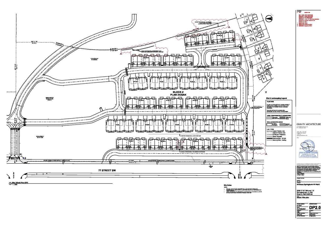 Construction site plan for project from page 1 of the file 'DMAP Plans (Submitted) DP2026-02651 (1MB) 2026-06-08'