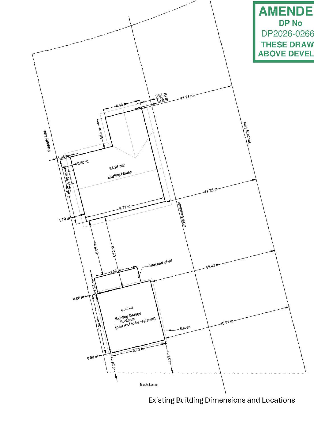 Construction site plan for project from page 1 of the file 'DP2026-02663 - DMAP Plans (amended) 2026-08-19 (1MB)'