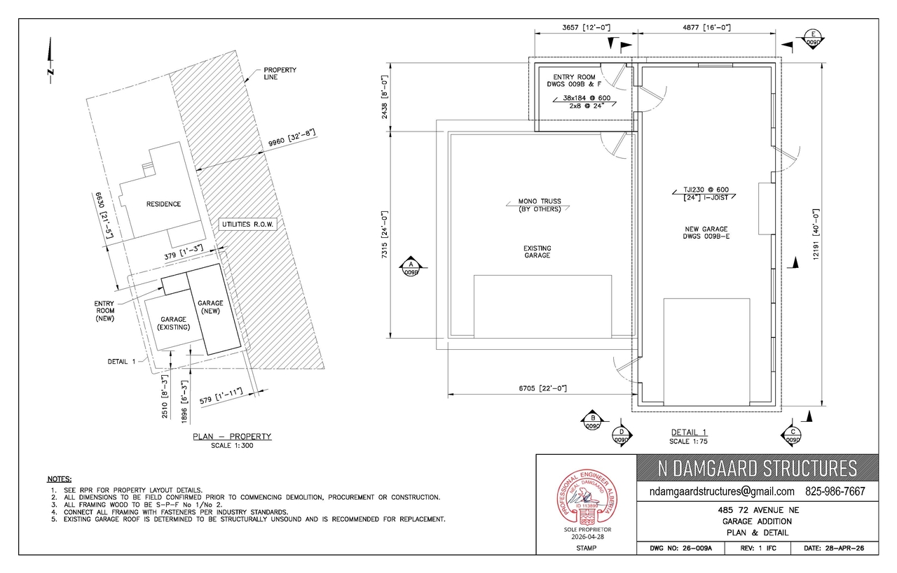 Construction site plan for project from page 2 of the file 'DP2026-02663 DMAP Plans Submitted (1MB) 2026-05-06'