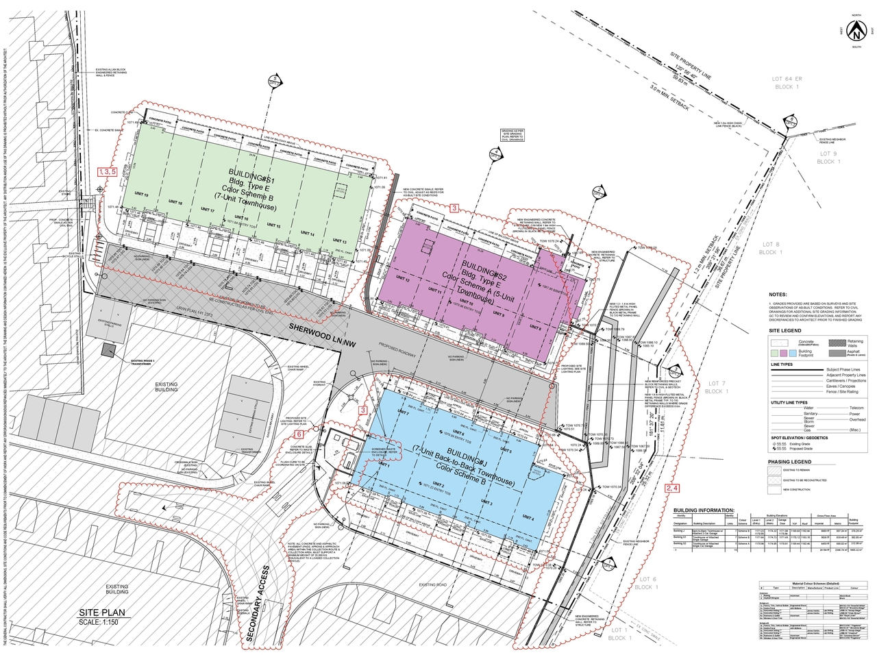 Construction site plan for project from page 2 of the file 'DP2026-02673 DMAP Plans (Submitted) 2026-05-07 (10MB)'