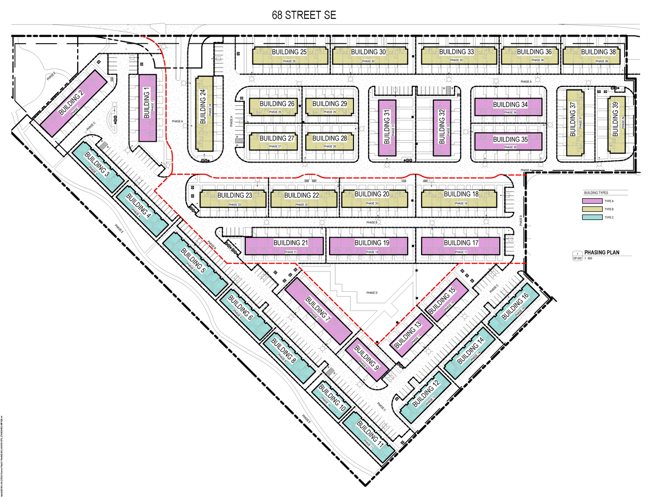 Construction site plan for project from page 3 of the file 'DP2026-02702 DMAP Plans (Submitted) 2026-05-08 (43MB)'