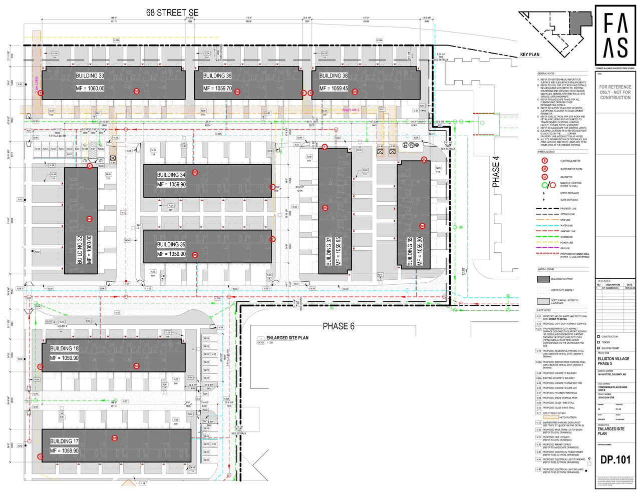 Construction site plan for project from page 4 of the file 'DP2026-02702 DMAP Plans (Submitted) 2026-05-08 (43MB)'