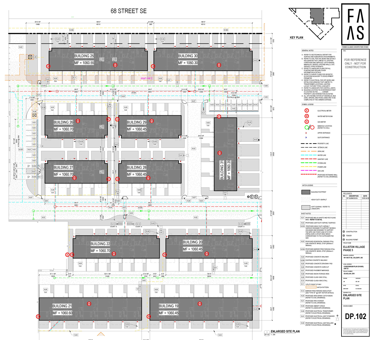 Construction site plan for project from page 5 of the file 'DP2026-02702 DMAP Plans (Submitted) 2026-05-08 (43MB)'