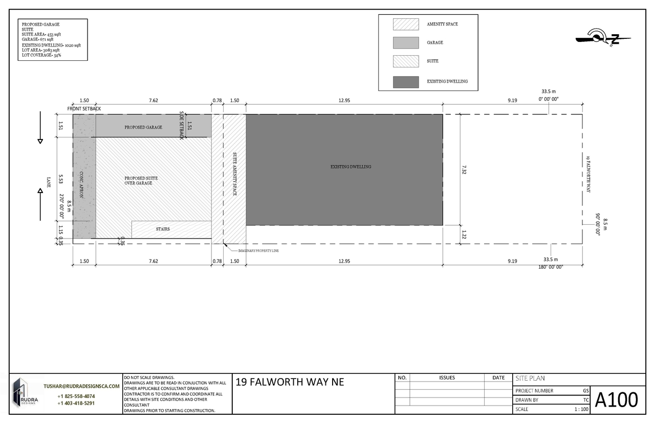 Construction site plan for project from page 1 of the file 'DP2026-02710 DMAP Plans Submitted 2026-07-07 600KB'