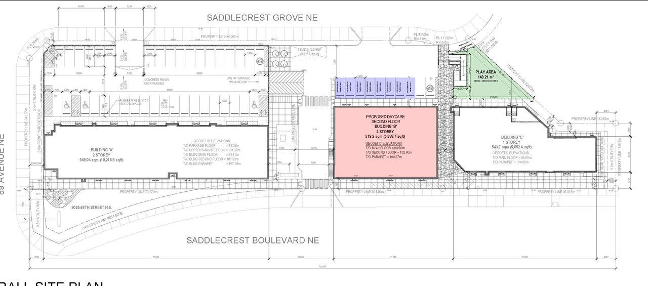 Construction site plan for project from page 1 of the file 'DP2026-02727 DMAP Plans Amended (2MB) 2026-09-25'