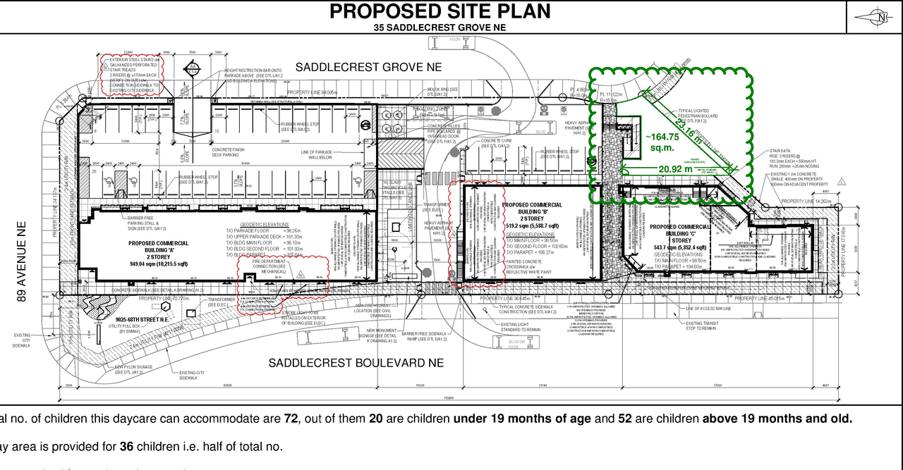 Construction site plan for project from page 2 of the file 'DP2026-02727 DMAP Plans (Submitted) 2026-06-24 (1MB)'