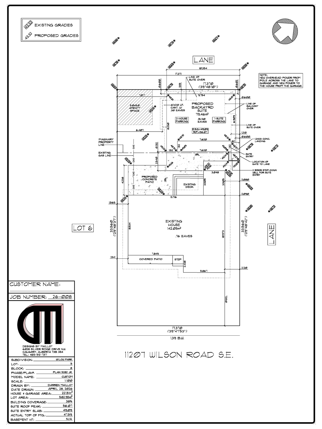 Construction site plan for project from page 2 of the file 'DP2026-02736 DMAP Plans (Submitted) 2026-05-11 (1MB)'