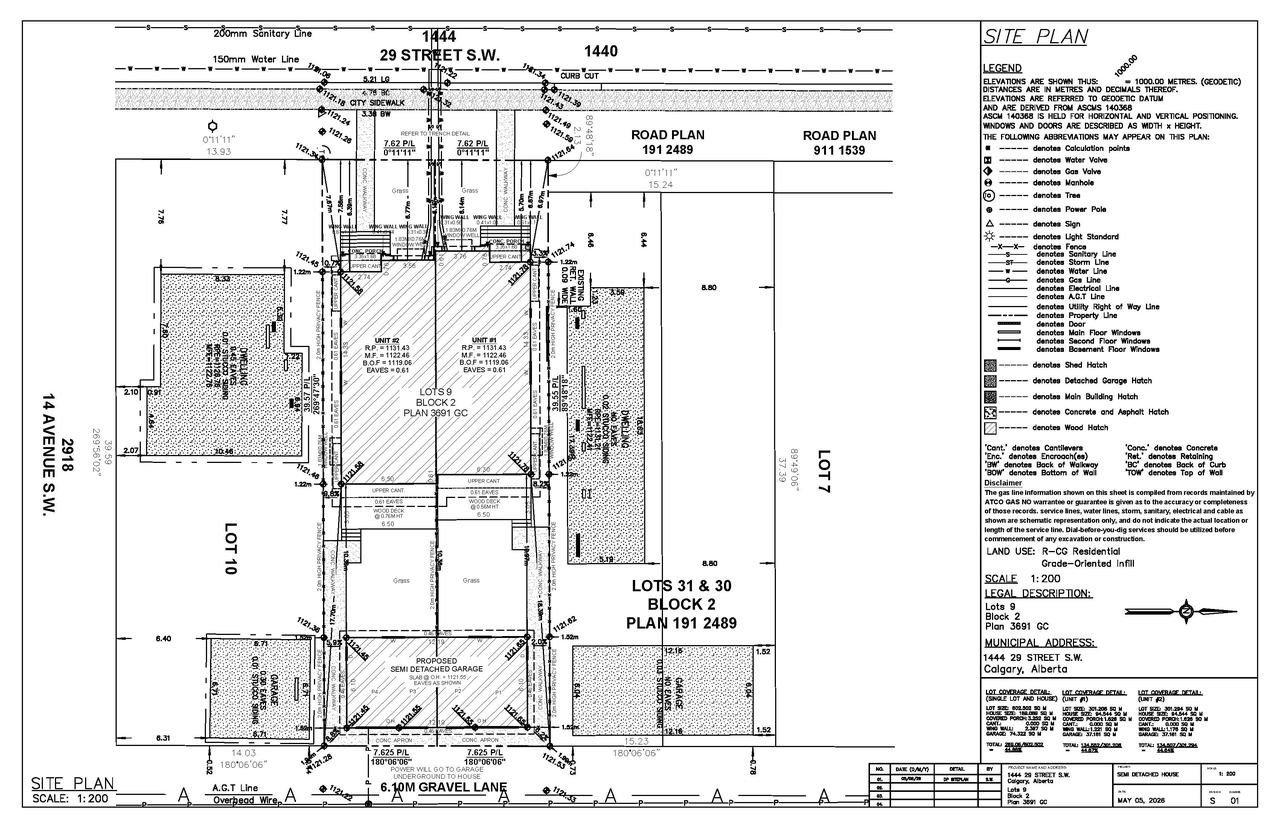 Construction site plan for project from page 1 of the file 'DP2026-02739 DMAP Plans (Submitted) 2026-05-11 (3MB)'