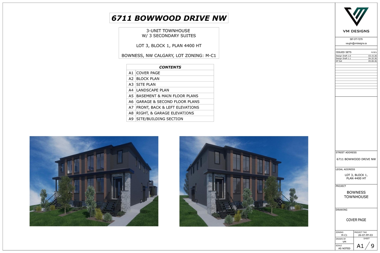 Construction site plan for project from page 1 of the file 'DP2026-02748 DMAP Plans (Submitted) 2026-05-11 (3MB)'
