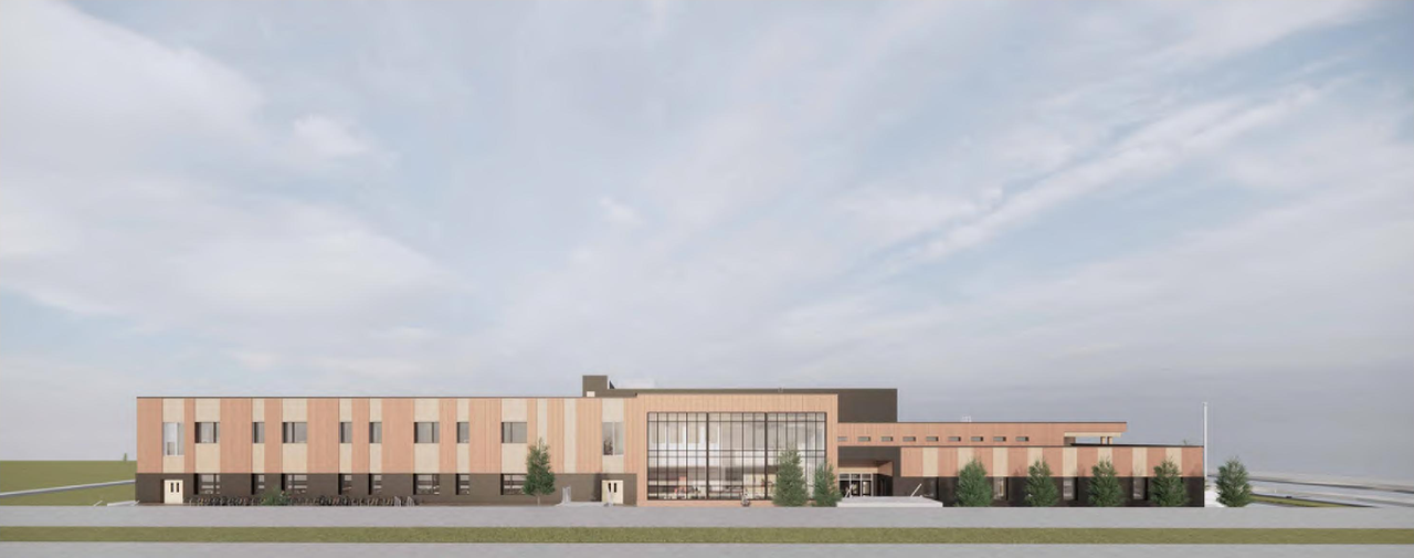 Rendering of building from page 5 of the file 'DP2026-02752 DMAP Plans (Amended) 2026-07-09 (7MB)'