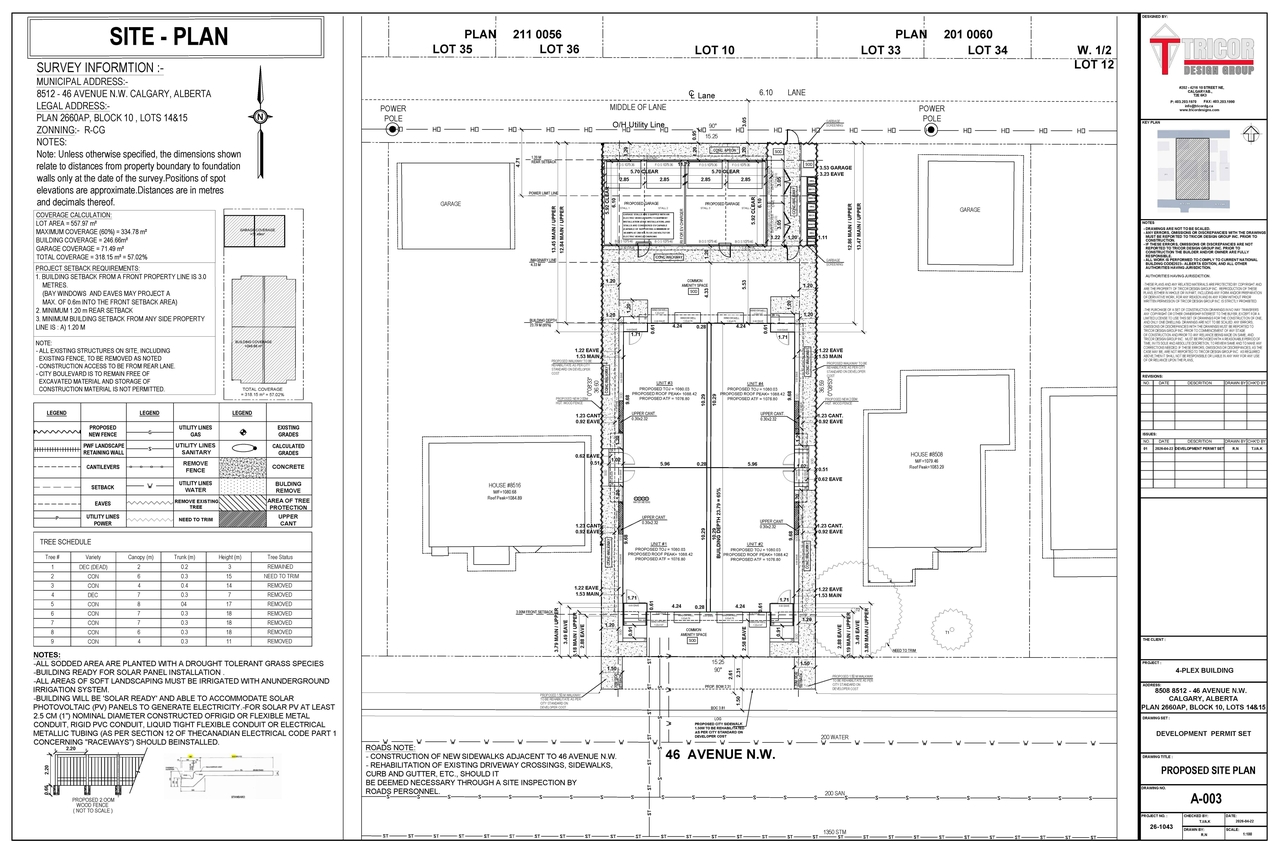 Construction site plan for project from page 5 of the file 'DP2026-02756 DMAP Plans (Submitted) 2026-05-11 (6MB)'